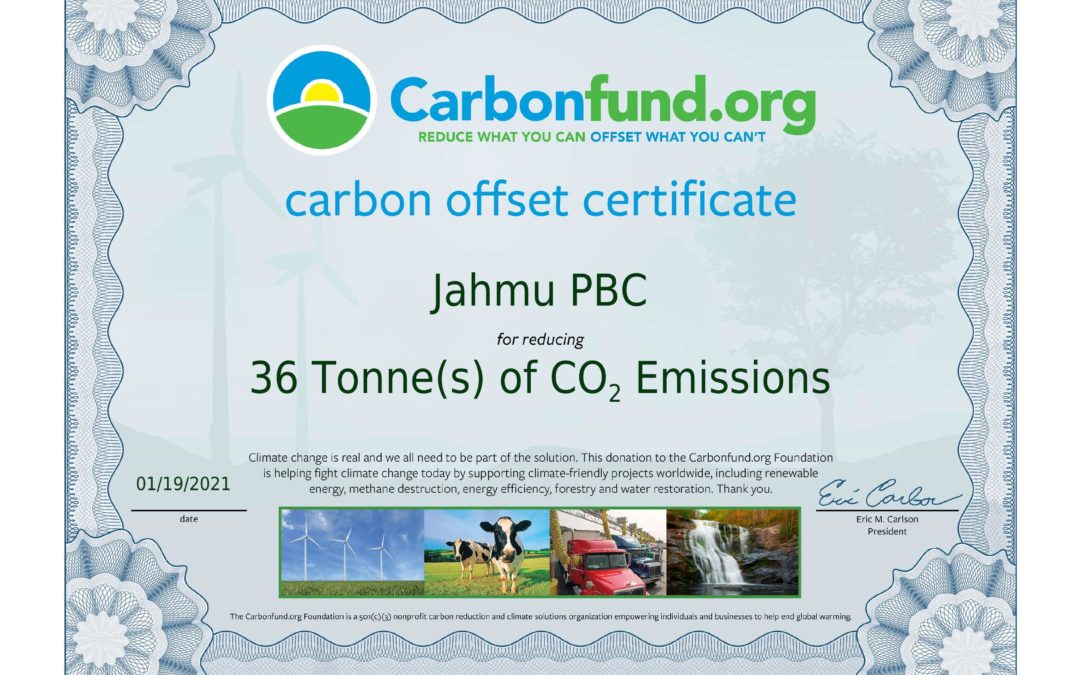 Offsetting Our Carbon Footprint